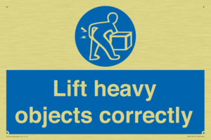 Lift heavy objects correctly